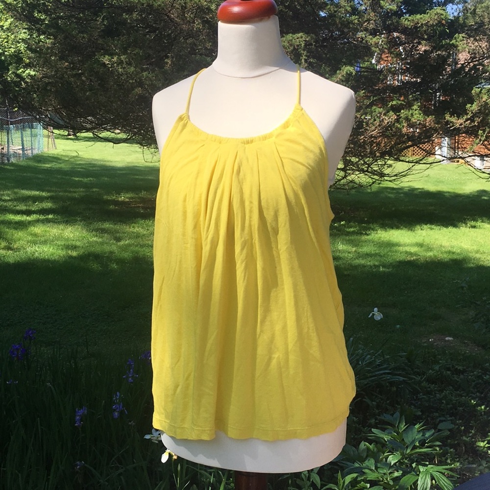 J Crew yellow summer top with attached bra
